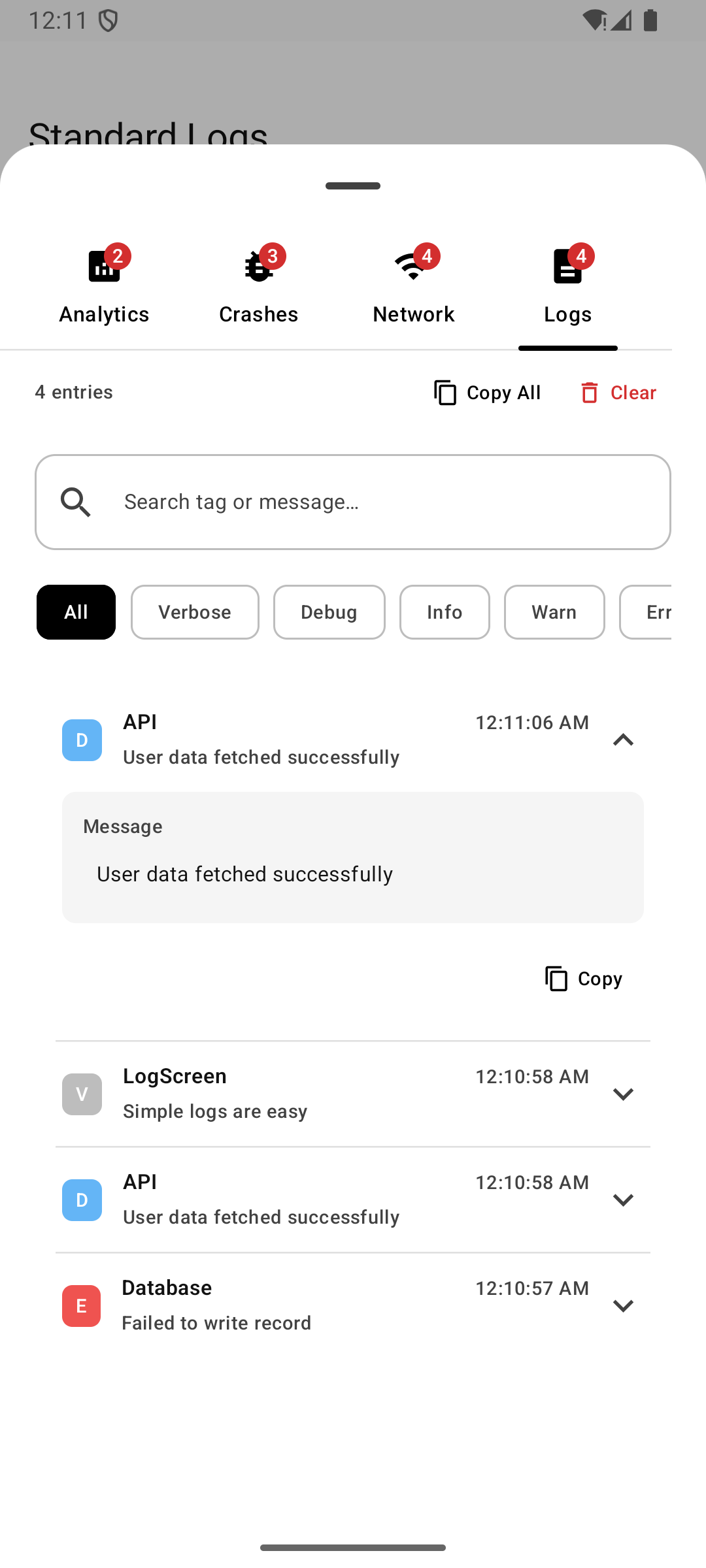Logs Plugin