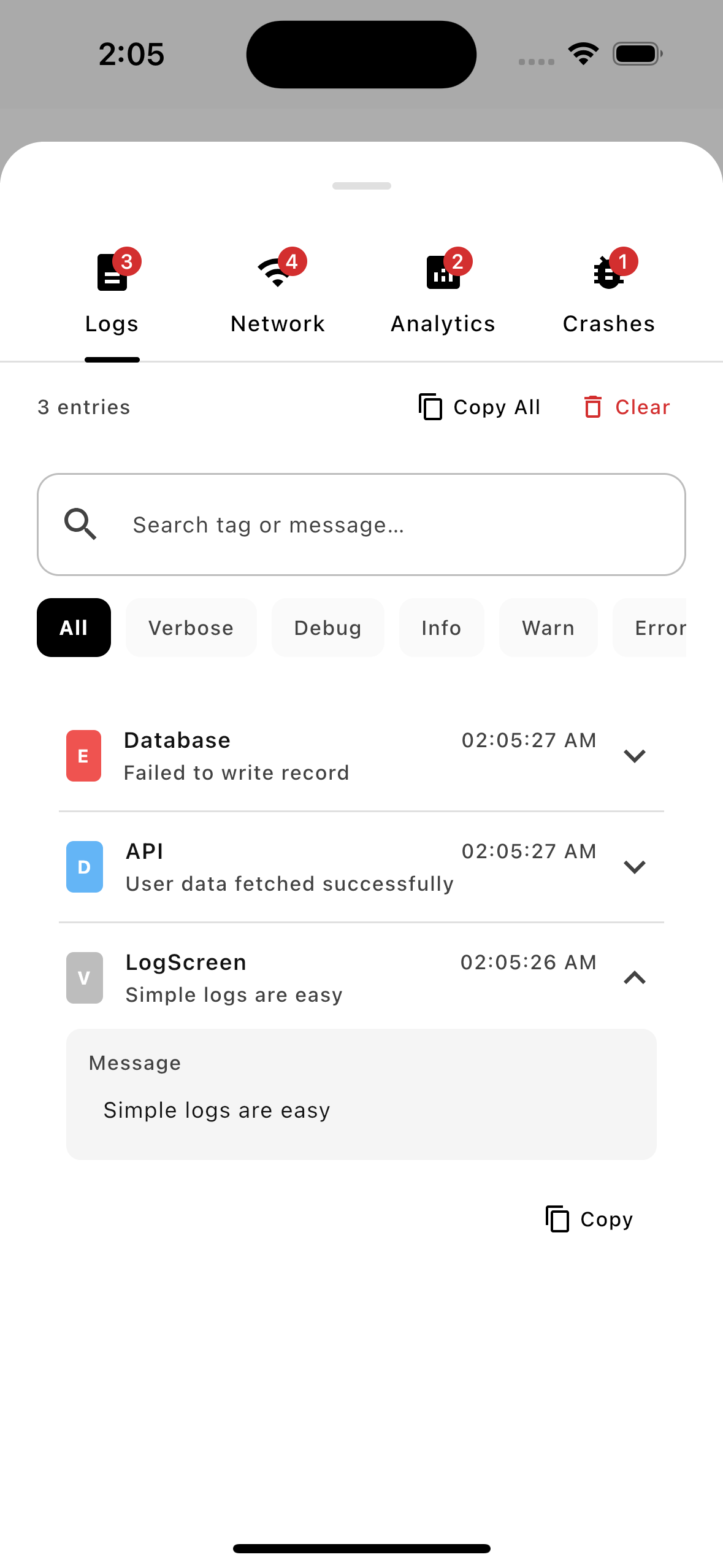 Logs Inspector