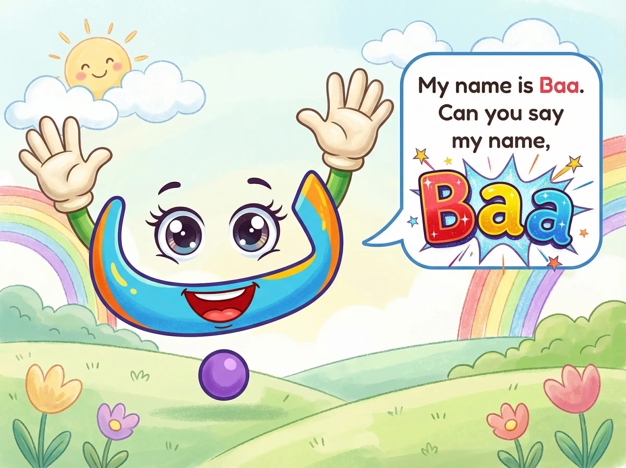 Arabic Letter Baa character