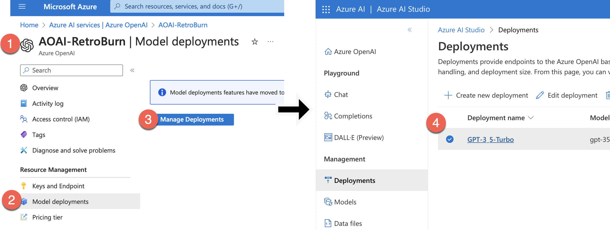 Get your Azure OpenAI Model Name