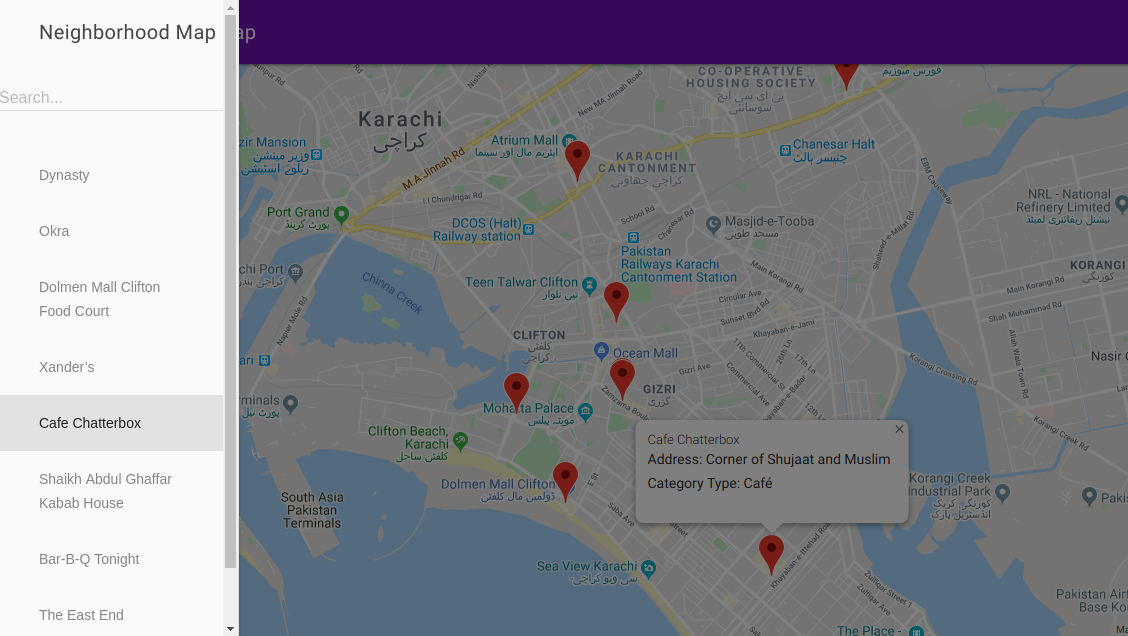 Udacity FEND Neighborhood Map