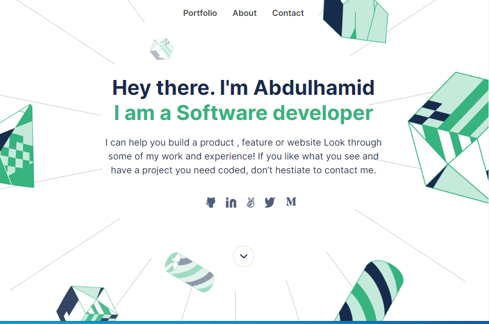 portfolio 网站模板截图