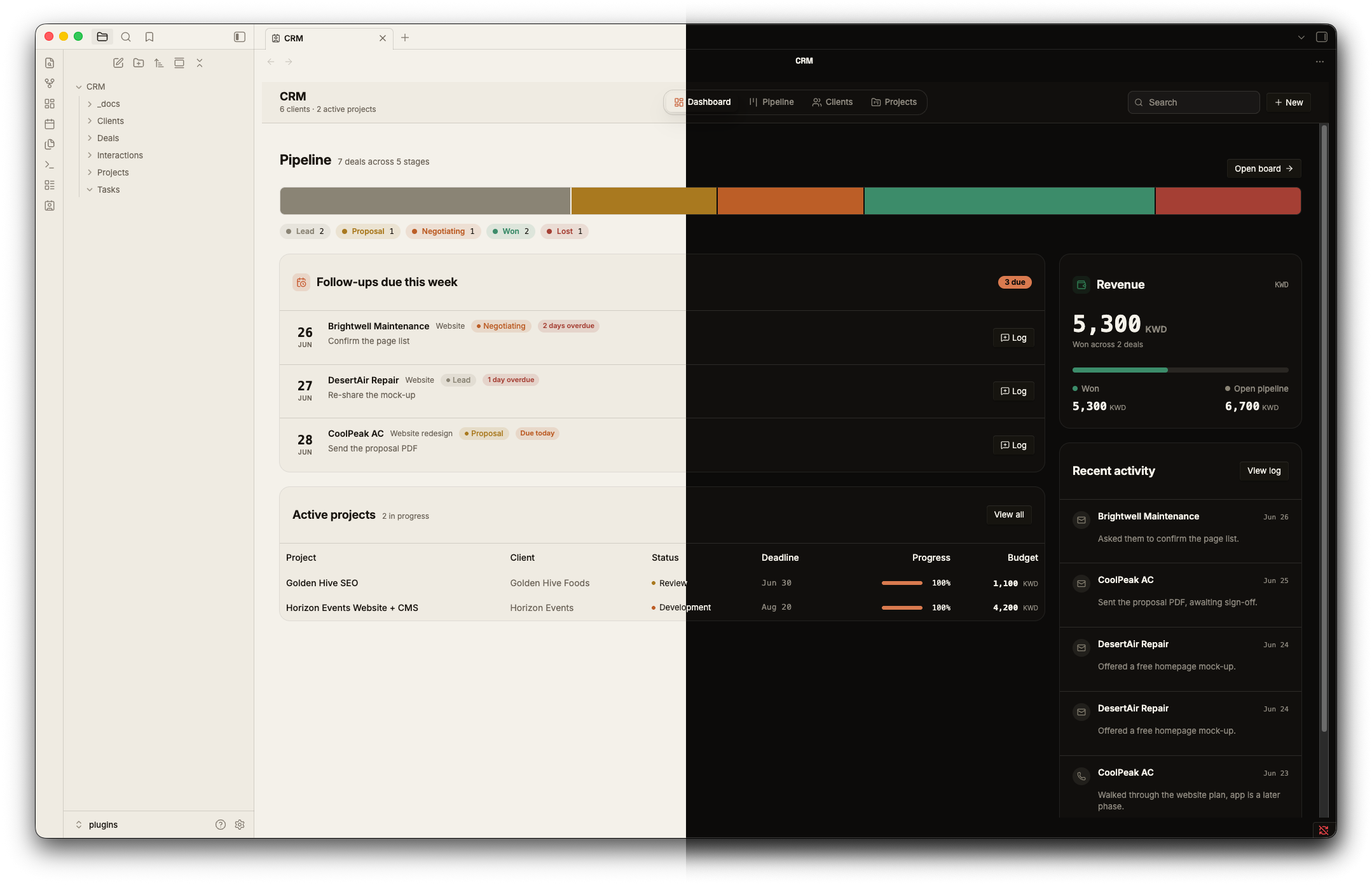 Safi theme in use