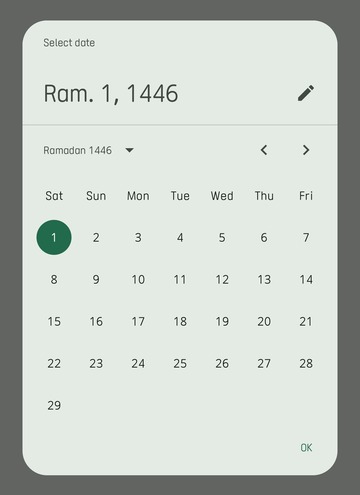 Hijri Date Picker EN