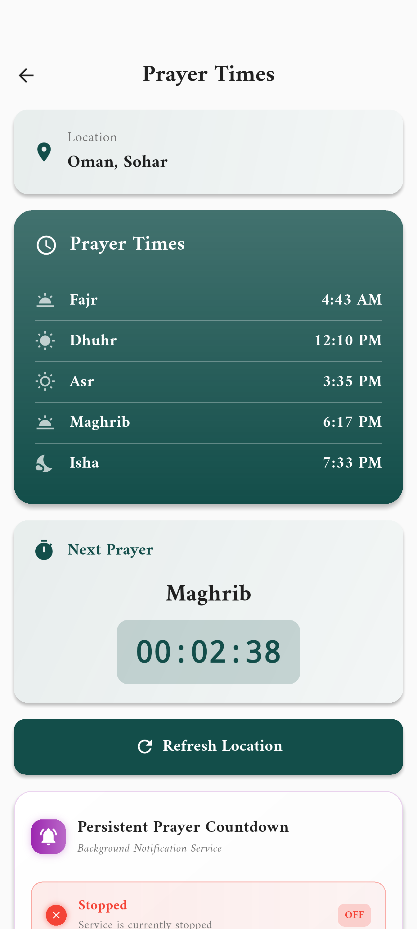 Prayer Times