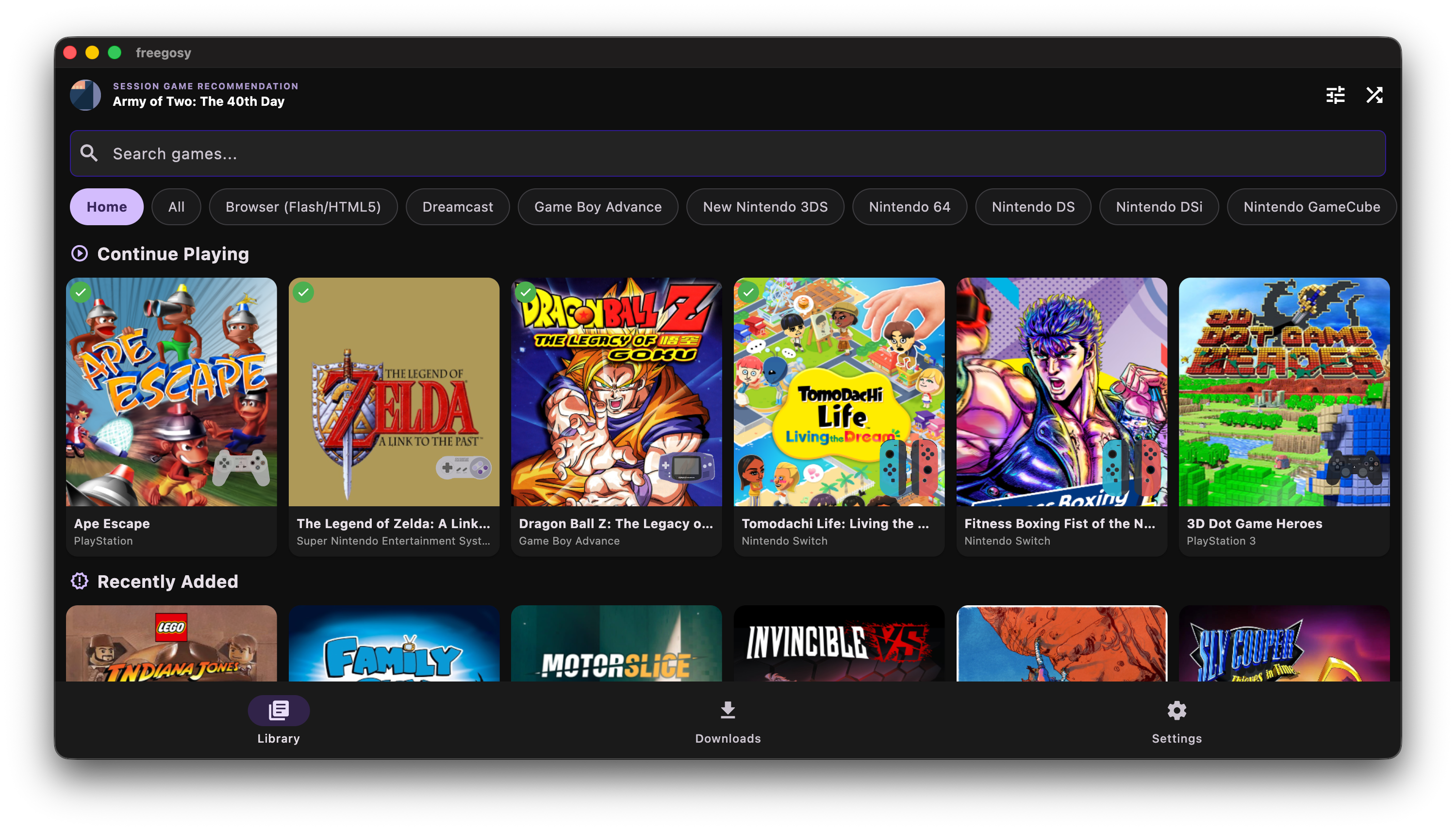 Main Menu