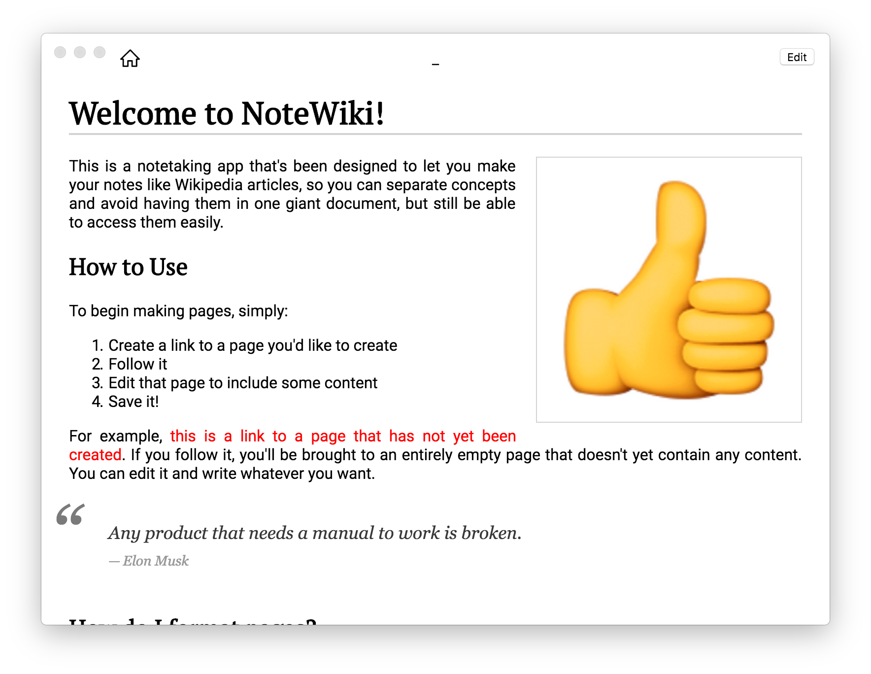 NoteWiki screenshot