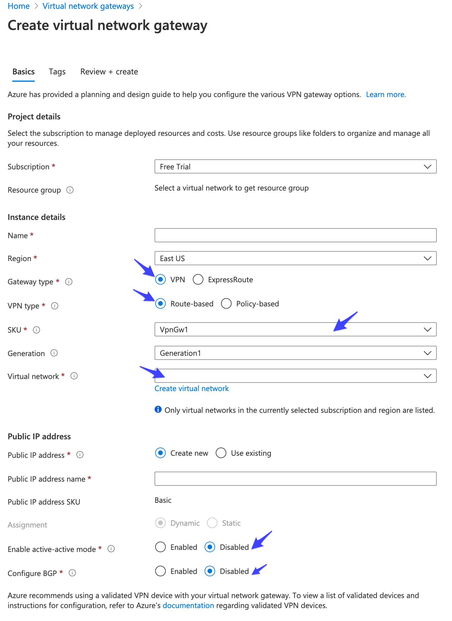 Azure Network Gateway