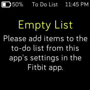 Fitbit Versa empty screen