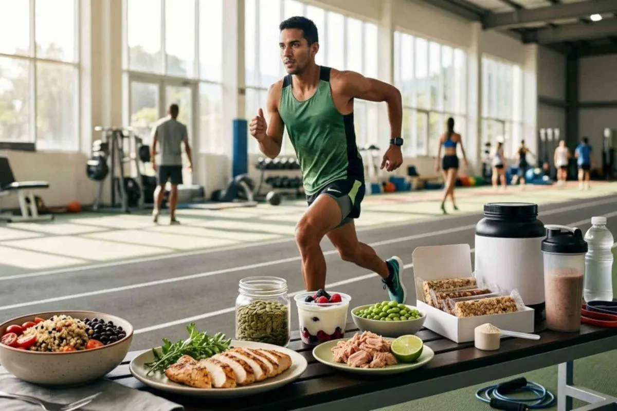 Athlete performing high intensity training