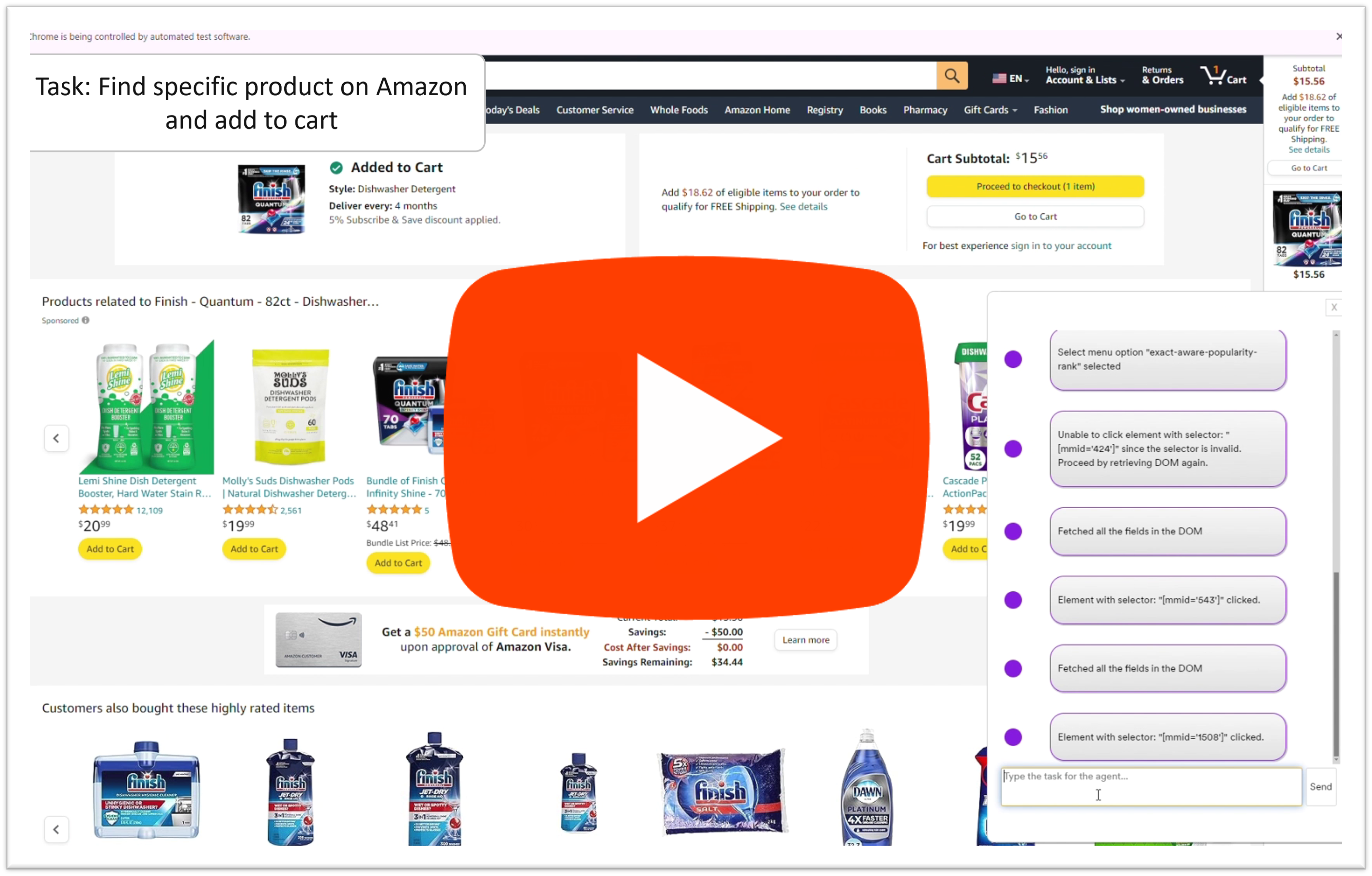 Example 3: Find and add specific product to amazon cart