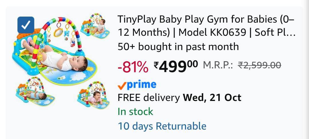 Loot : Newborn Piano Play Mat @ 499