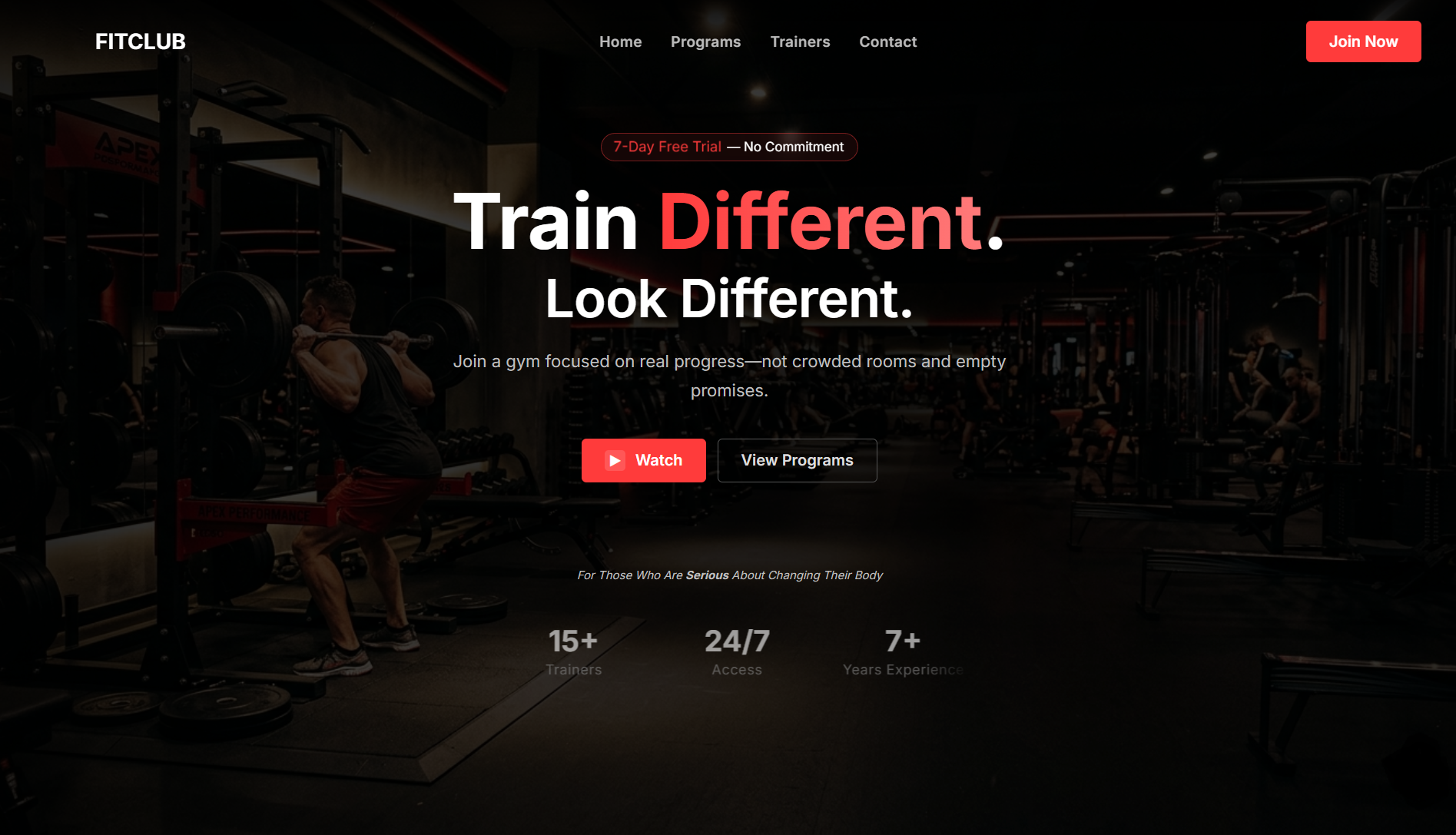 FitClub fitness brand visual