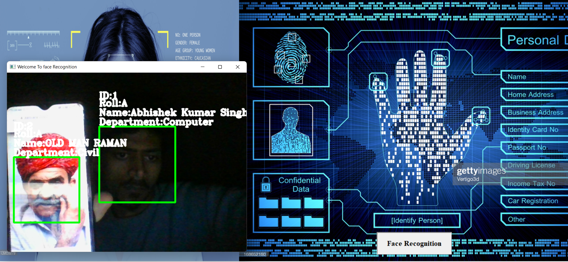 Facial recognition and identification