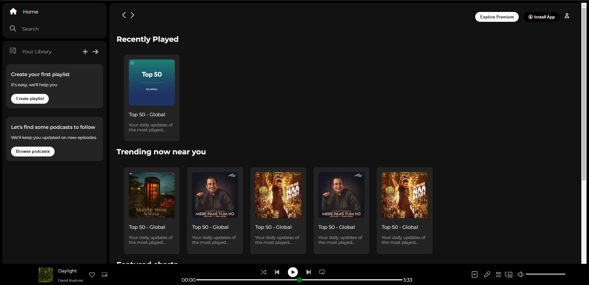 Spotify UI