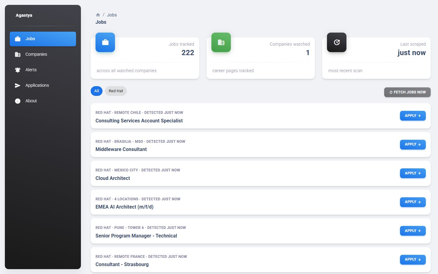 Agastya - Job Alert System