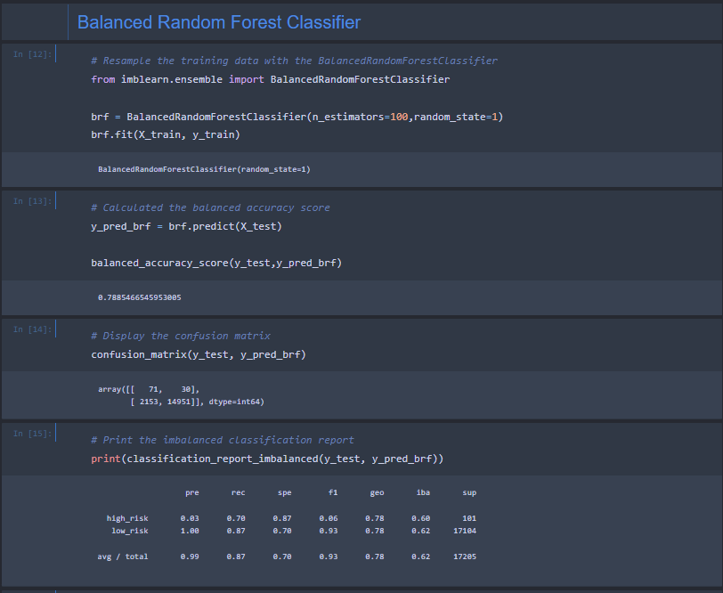 BalancedRandomForestClassifier