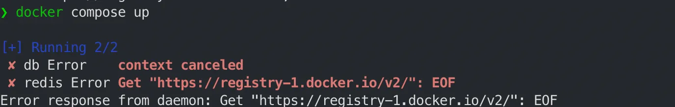 Docker Pull Image Error