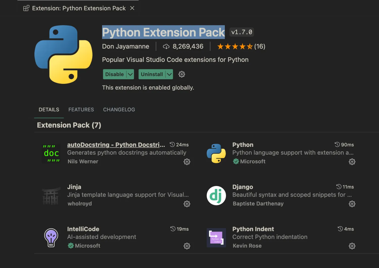 Python Extension Pack
