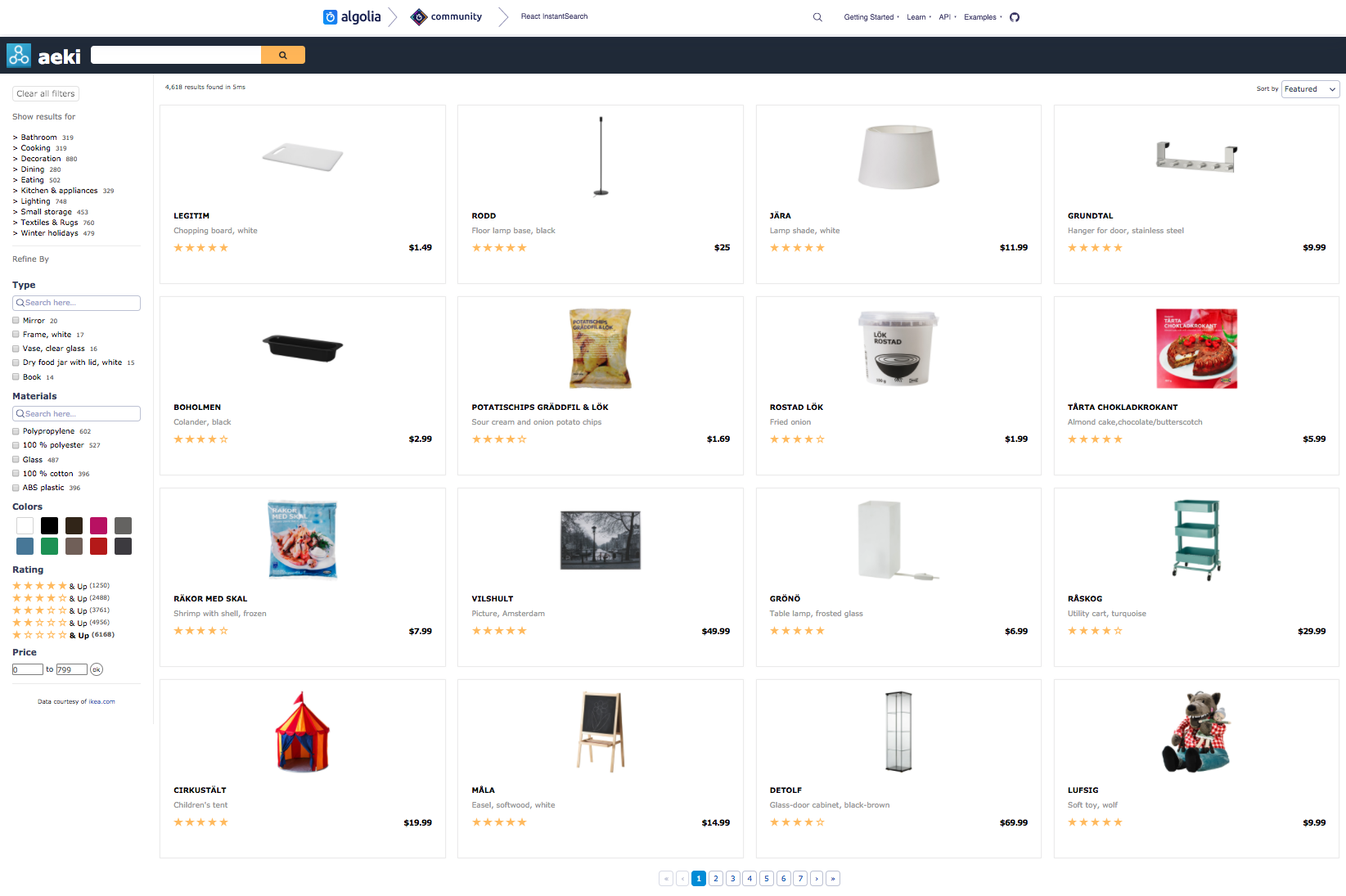 E-commerce demo preview