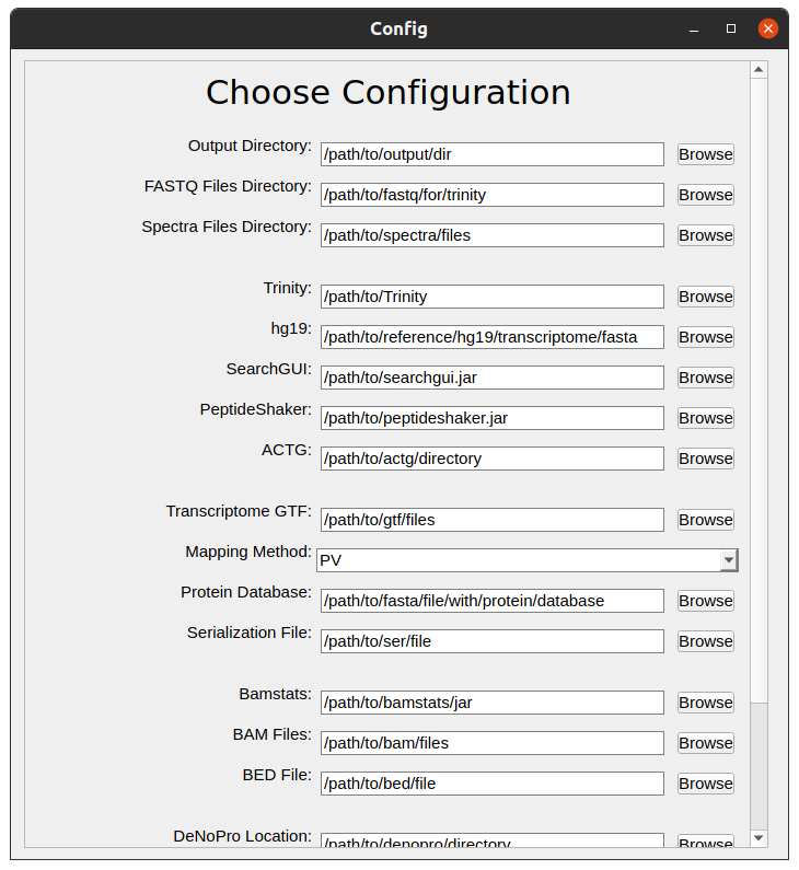 Change config