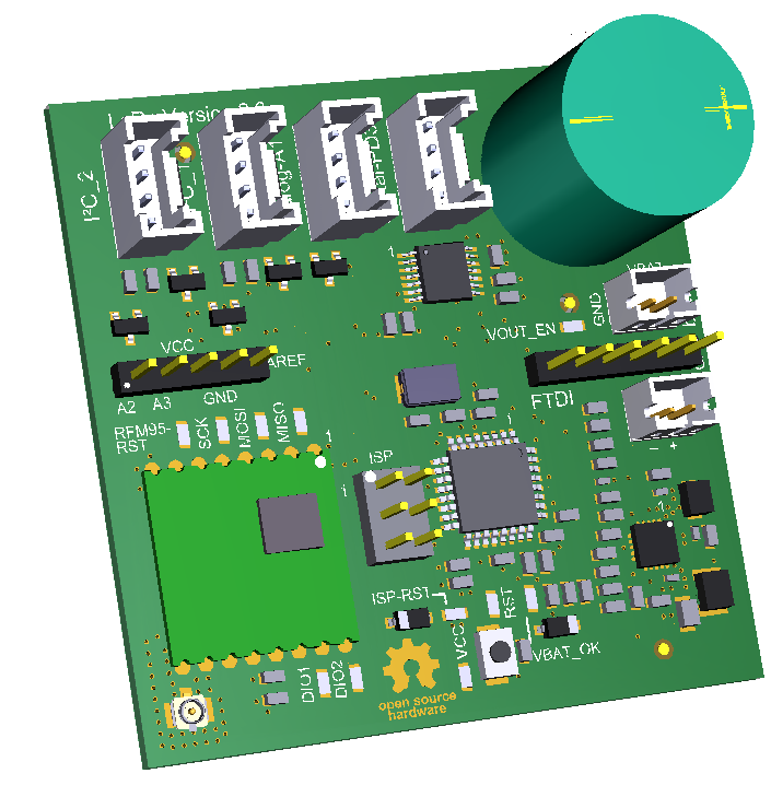 3D view of harvester PCB