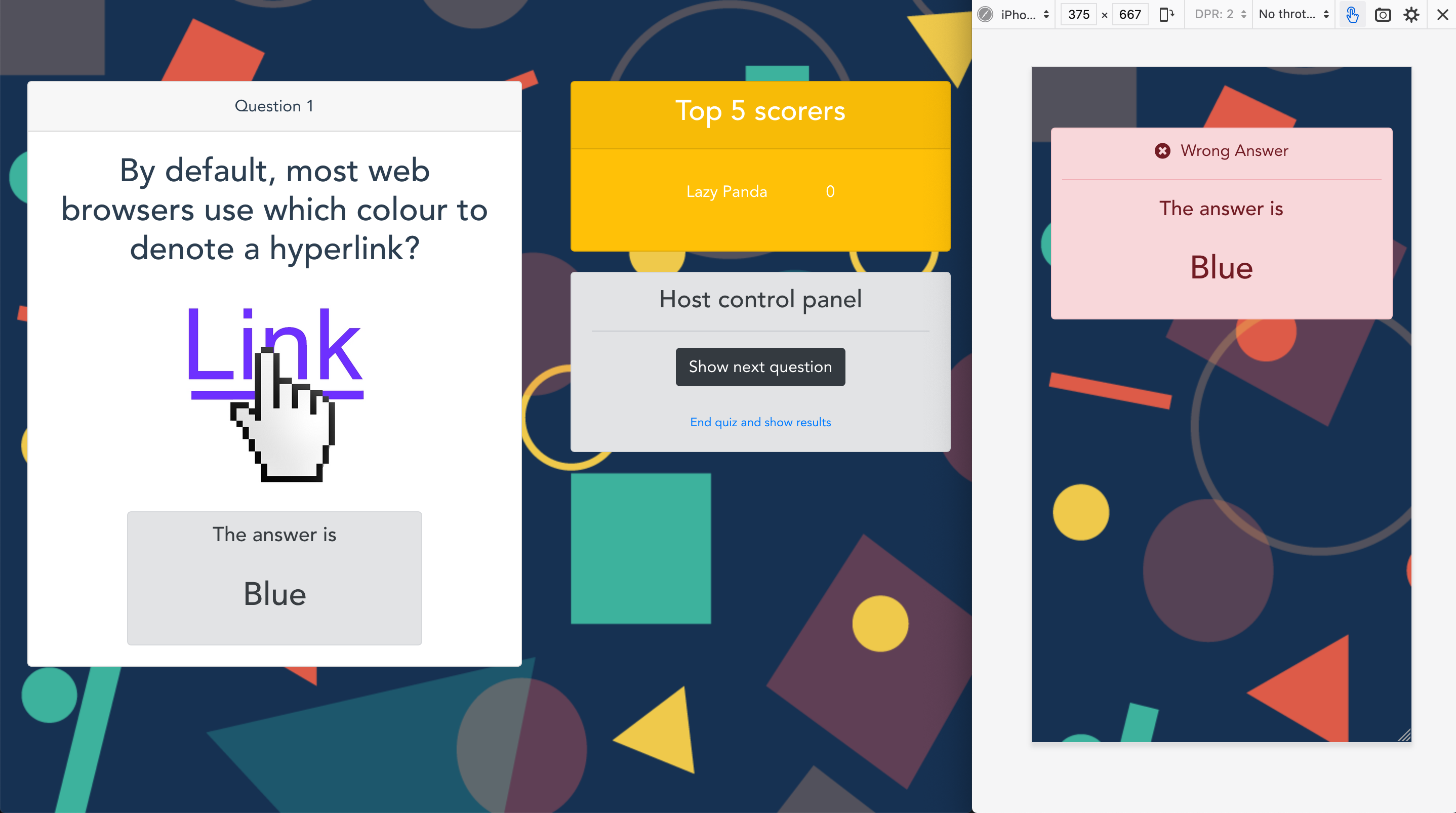 Host admin controls