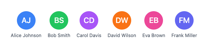 Avatar component screenshot