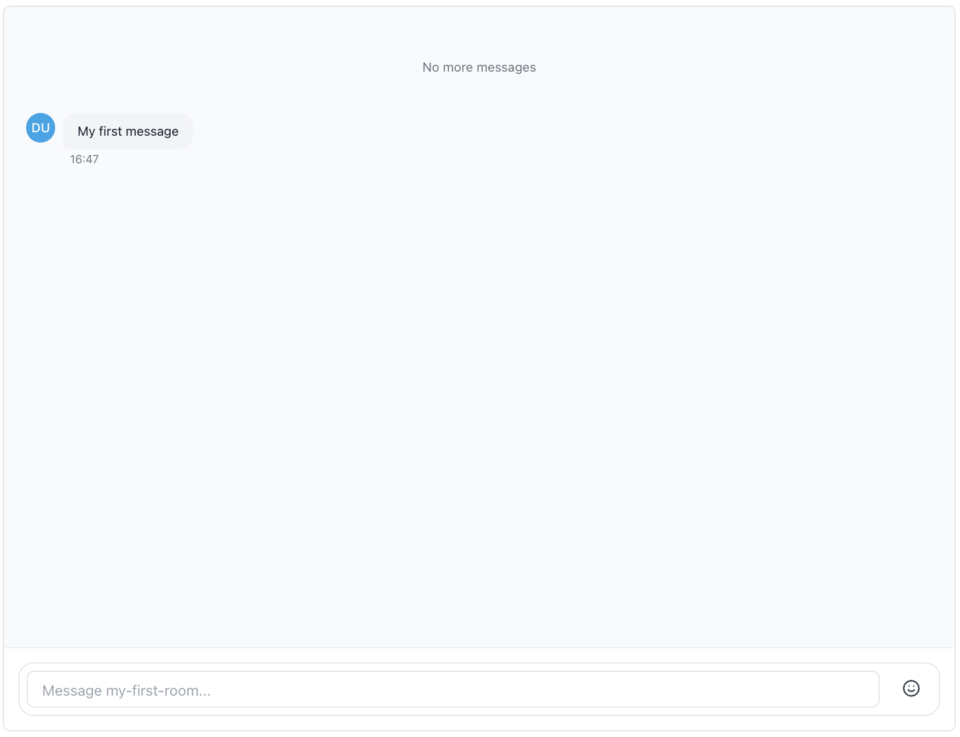 Chat window simple screenshot
