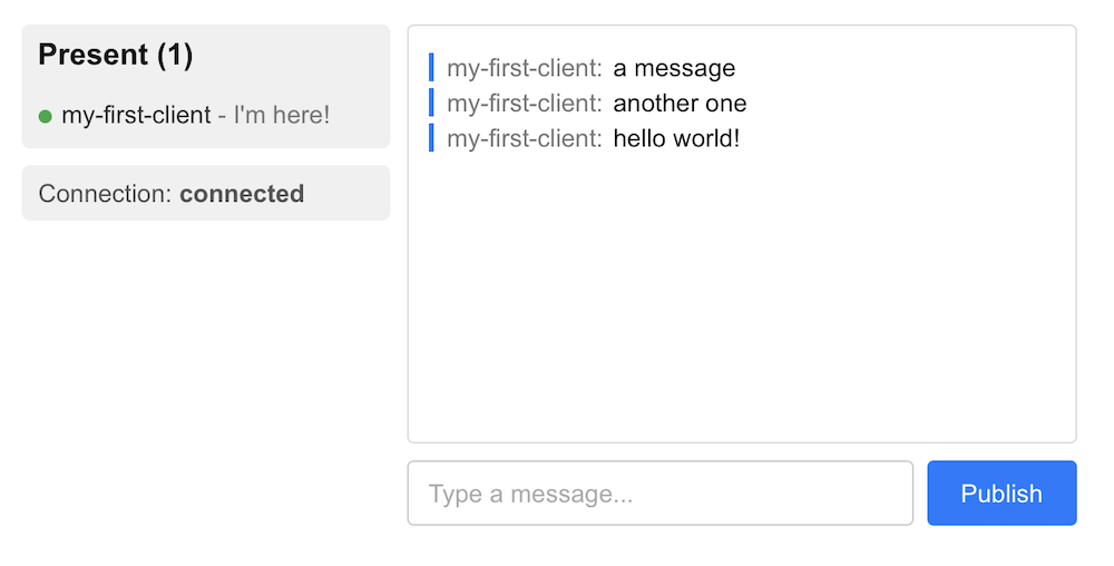 The completed Next.js Pub/Sub application.