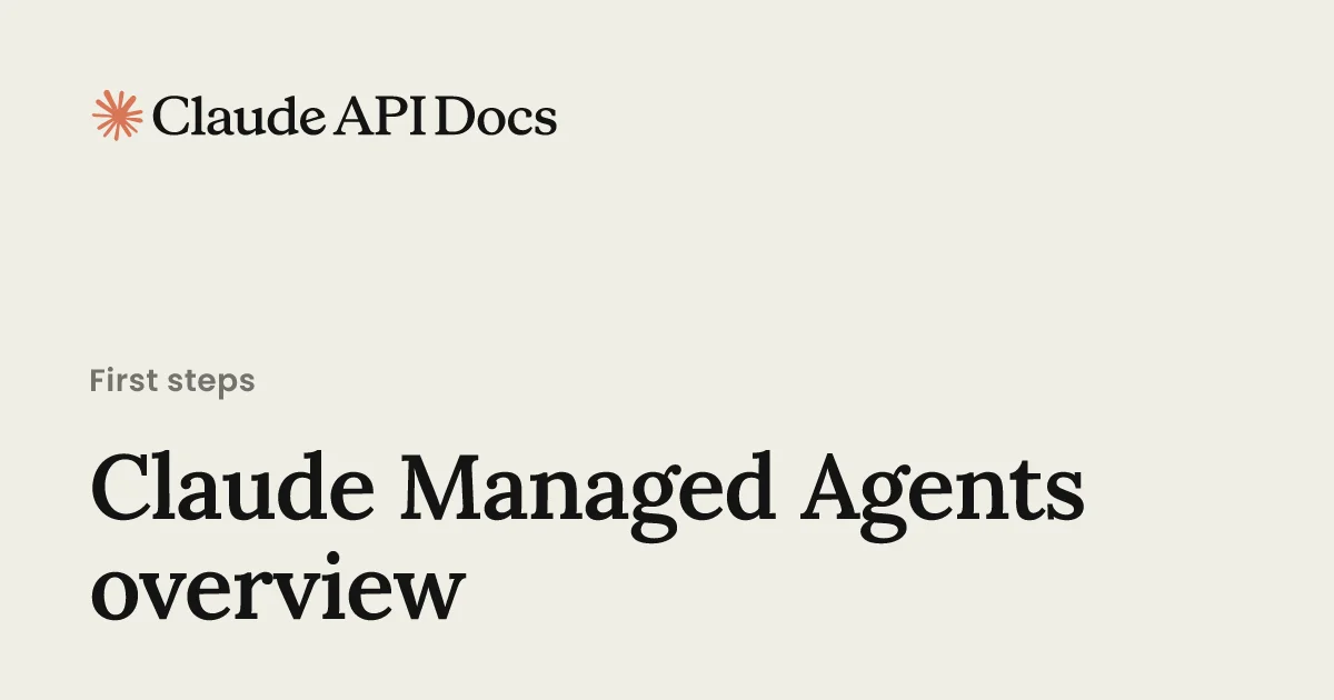 Claude Managed Agents overview
