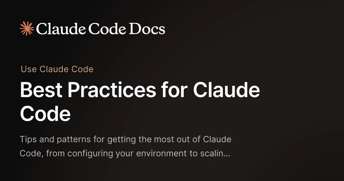 Tips and patterns for getting the most out of Claude Code, from configuring your environment to scaling across parallel sessions