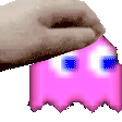 Ghost being petted