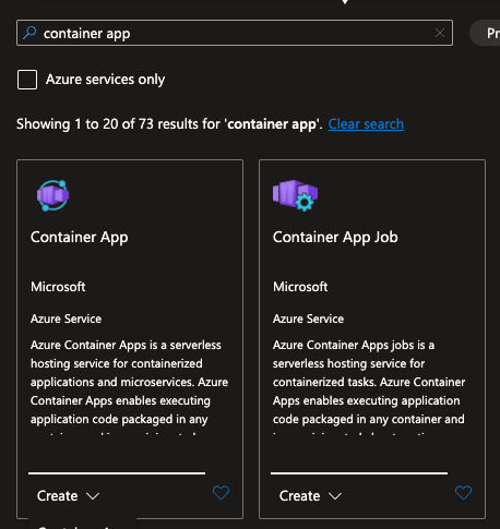 Create Azure Container Apps
