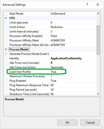 Application Pool Configuration