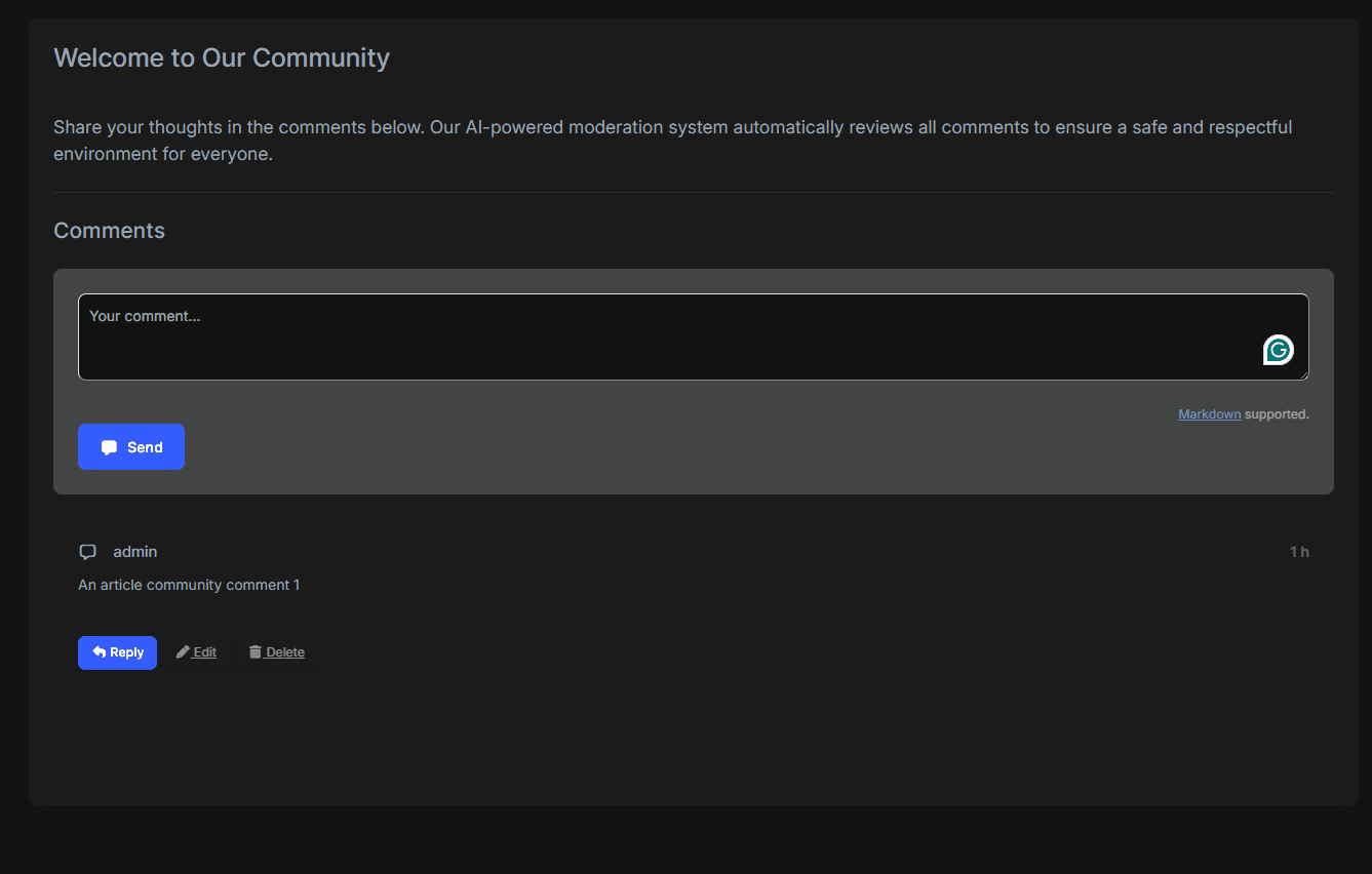 Content moderation demo