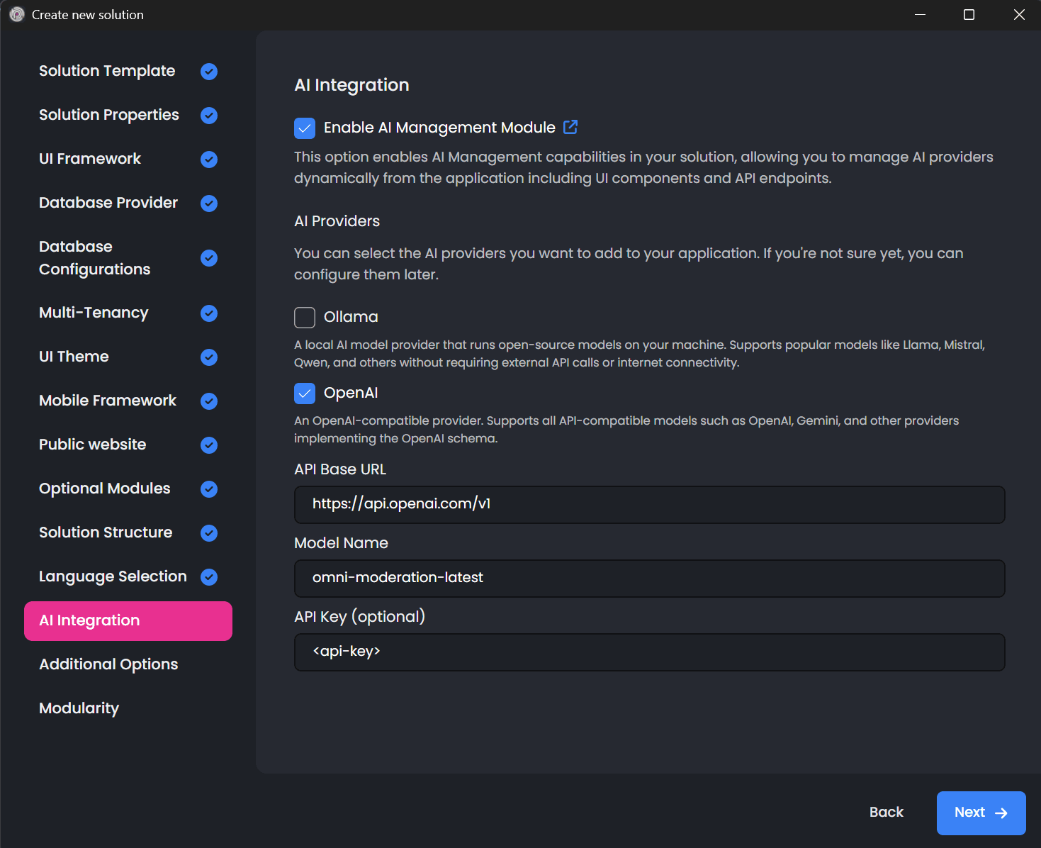 ABP Studio AI Management