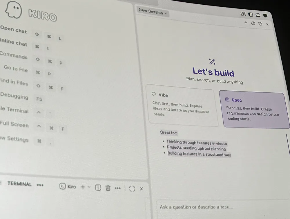 Kiro spec-driven workflow