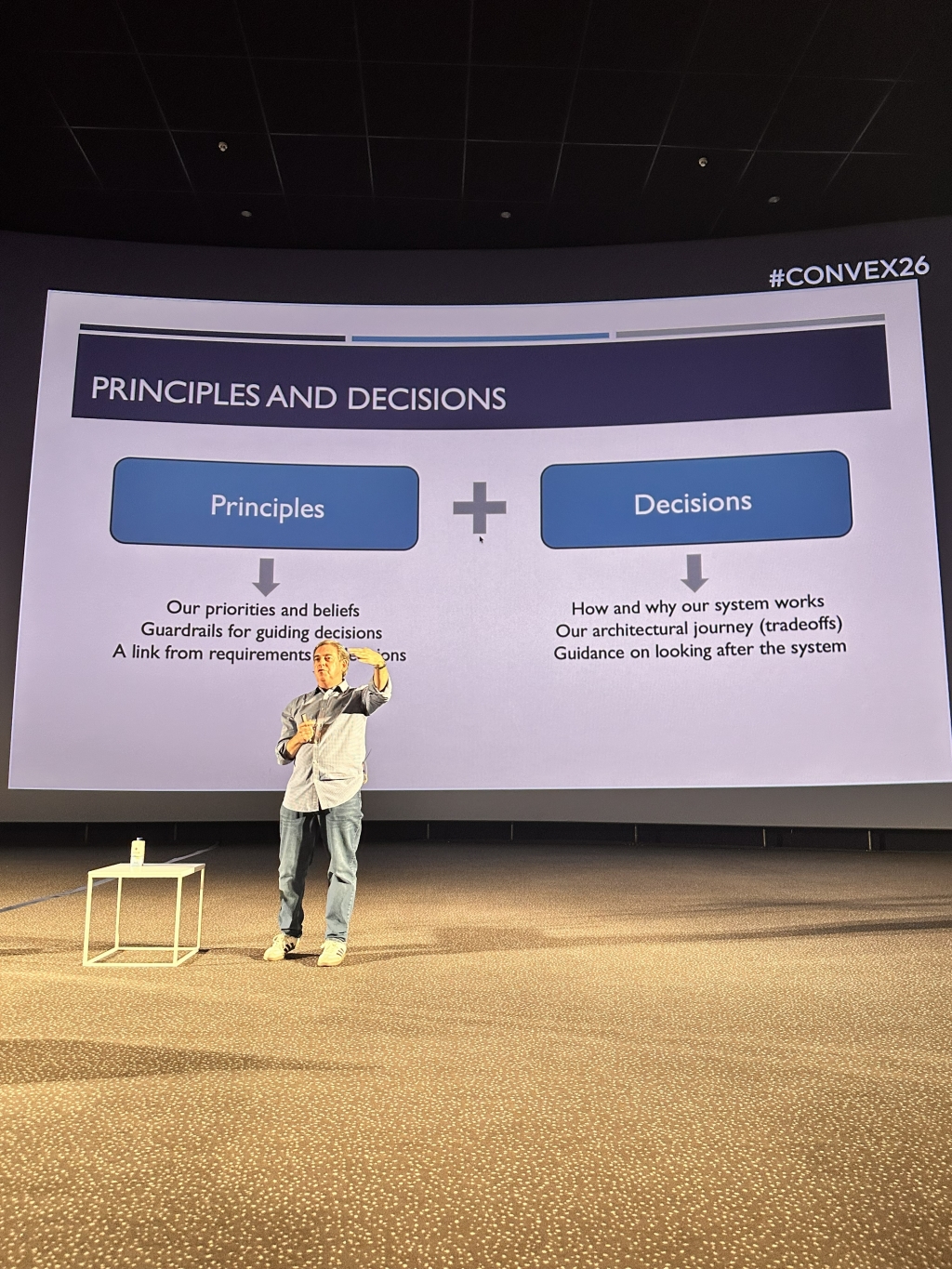 A slide about architecture principles and decisions