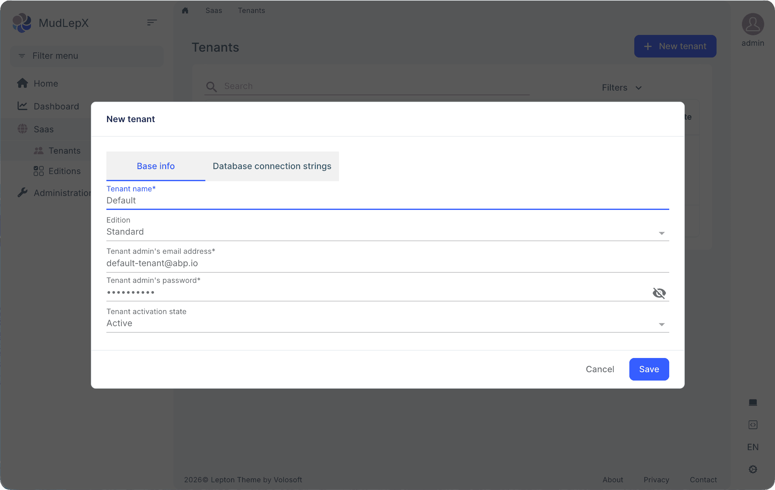 Saas tenants list