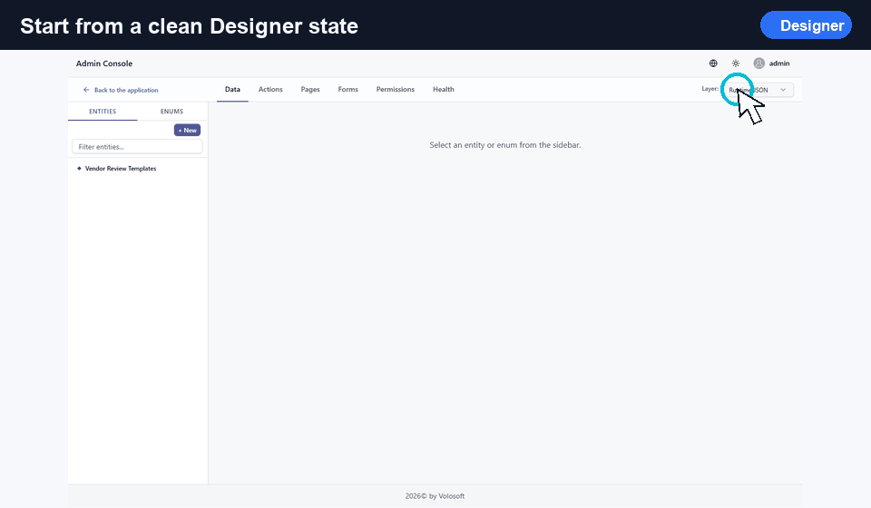Creating the Designer metadata for the vendor onboarding workflow