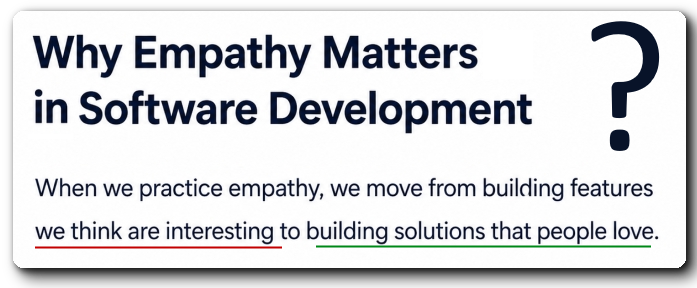 Why empathy matters in software development?