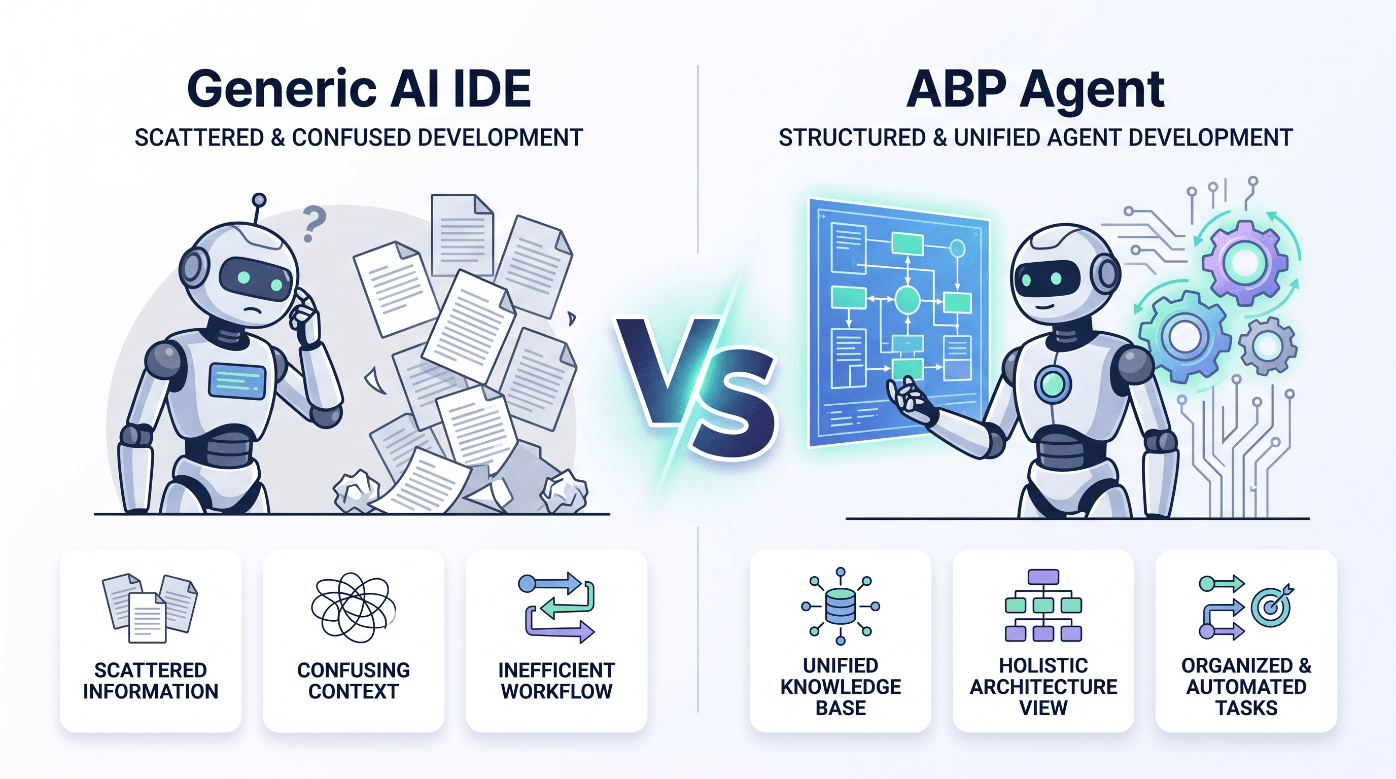 Generic AI IDE and ABP Agent: repository context and ABP Studio context