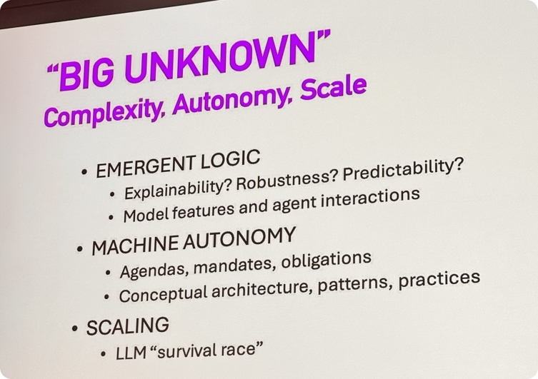 The Big Unknown: Complexity, Autonomy and Scale