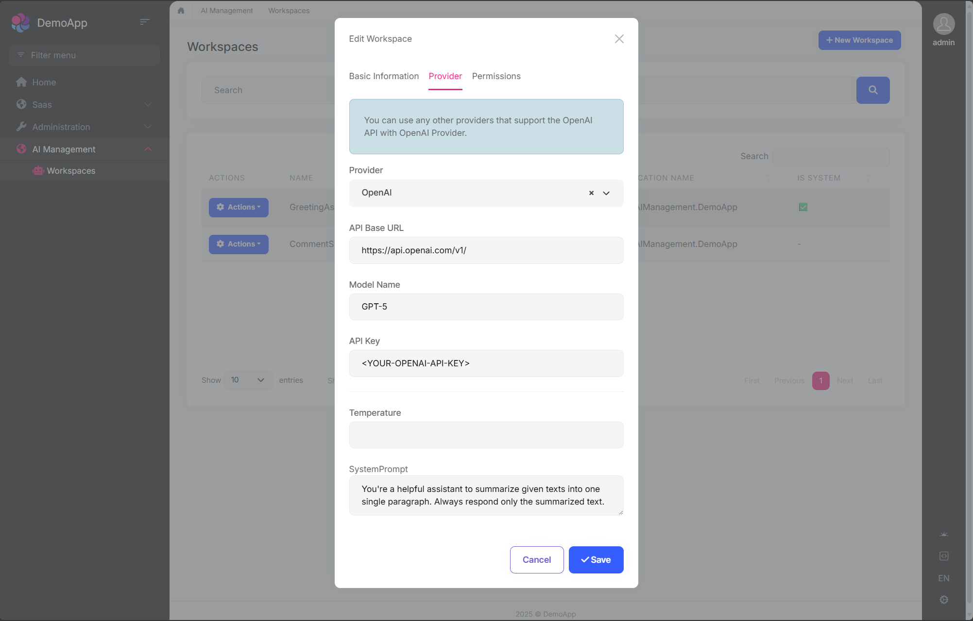 AI Management Module Demo