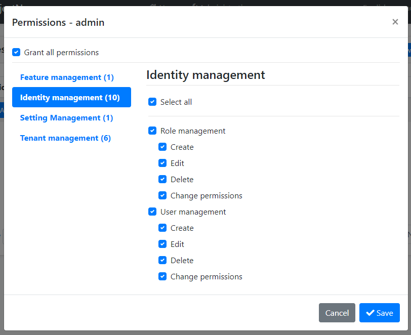 Identity Management Module | ABP.IO Documentation