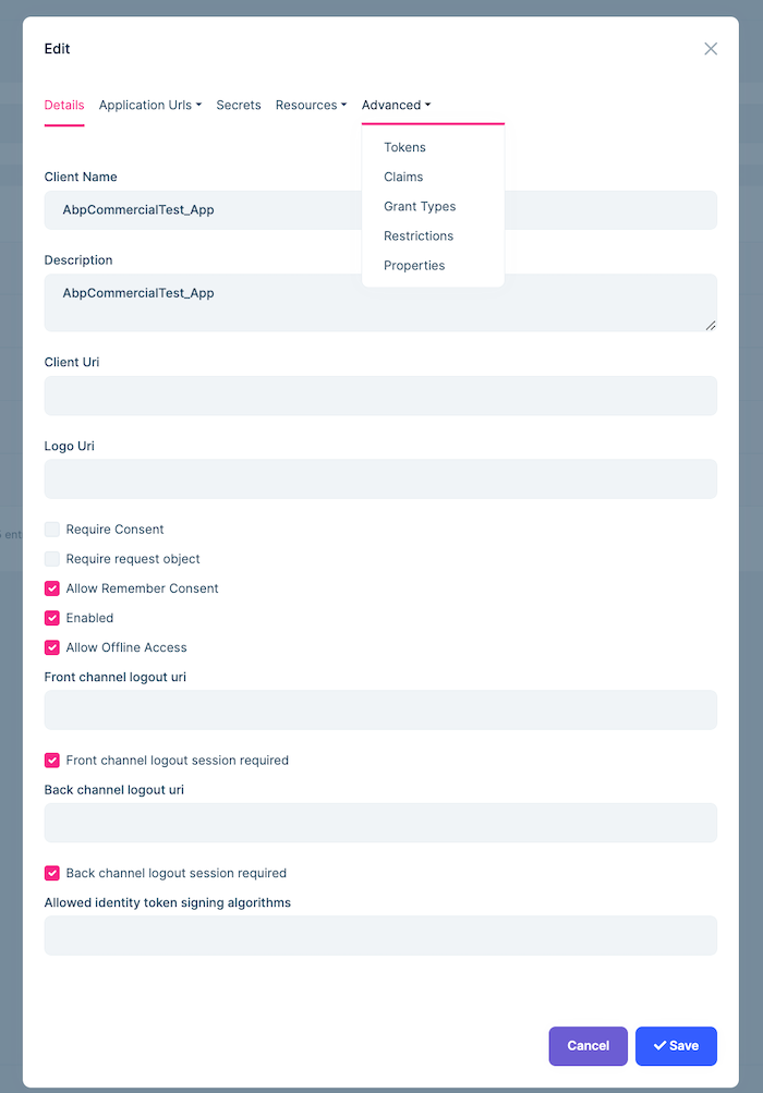 Identity Server Module (Pro) | ABP.IO Documentation