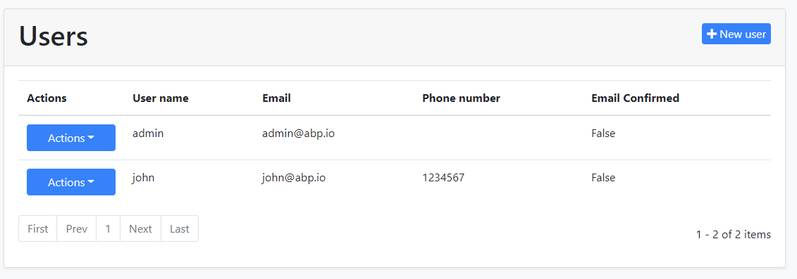 Data Table Column Extensions for Blazor UI | ABP.IO Documentation