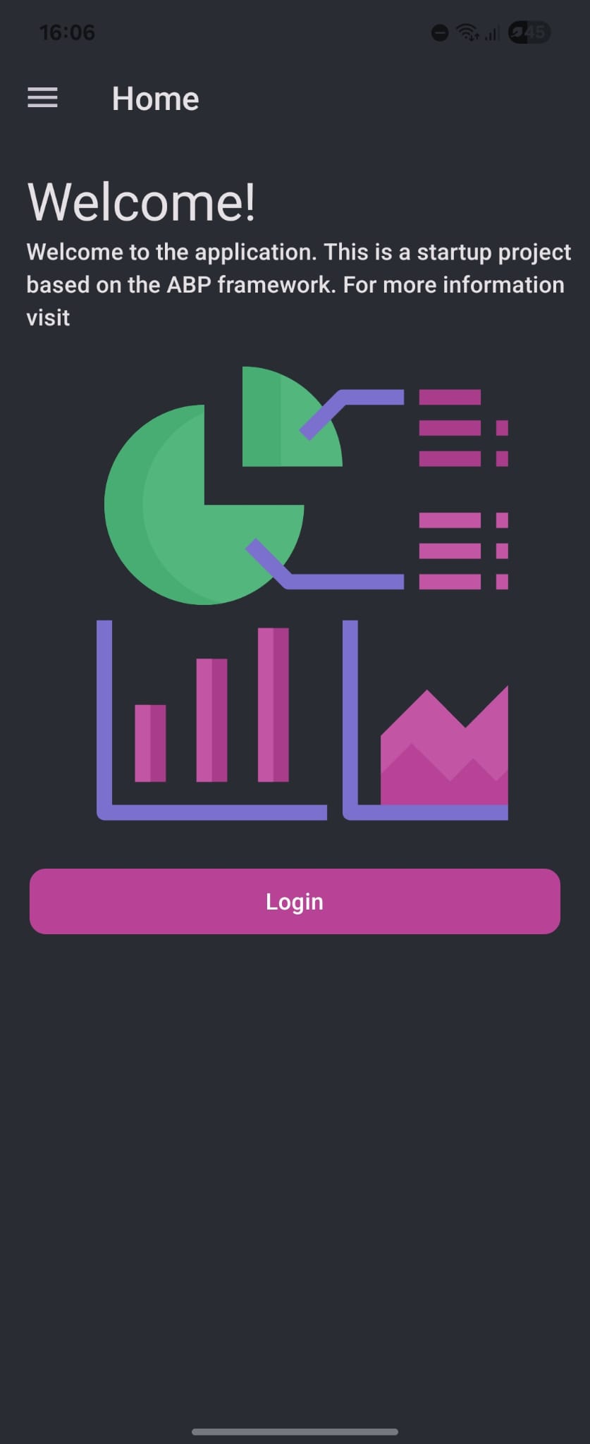 React Native login screen on iPhone 11