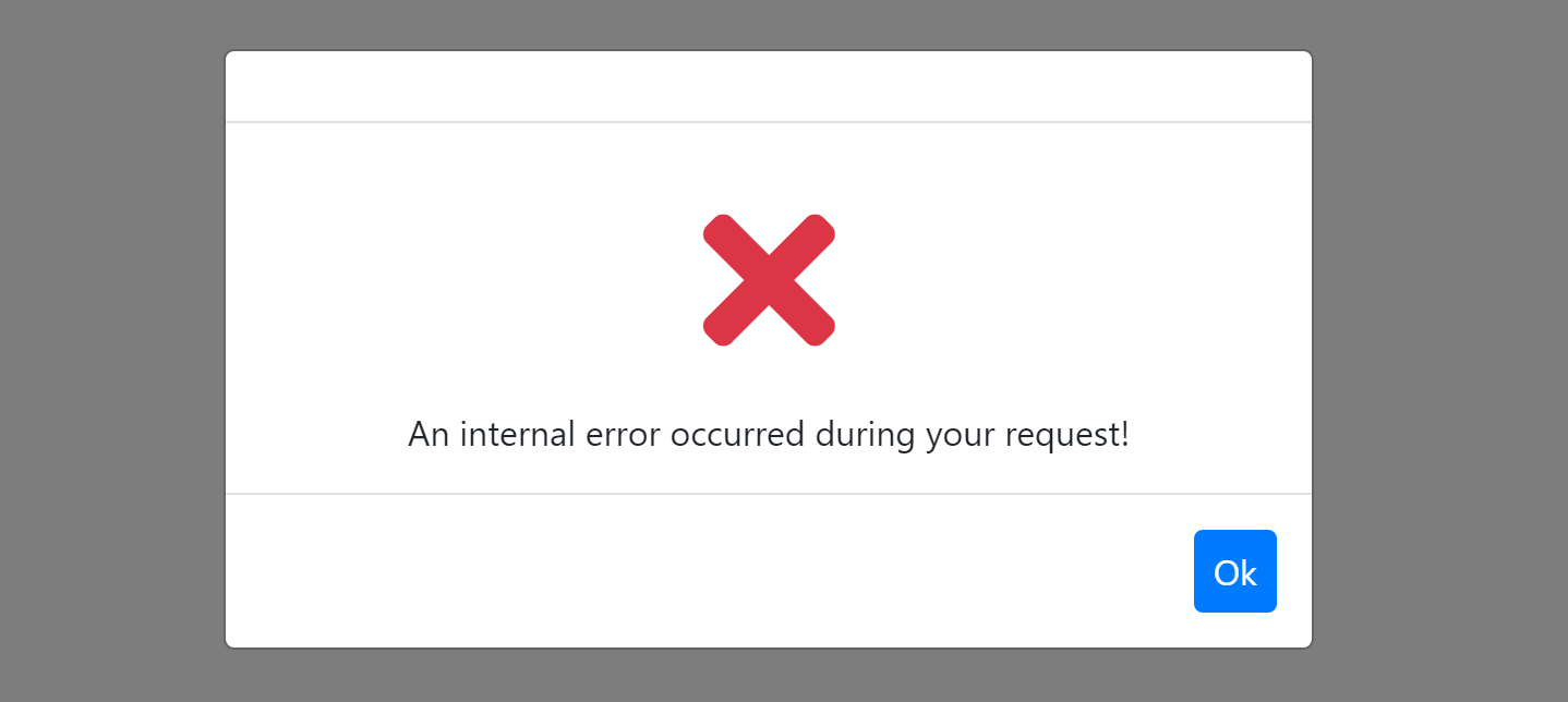 Blazor UI: Error Handling | ABP.IO Documentation